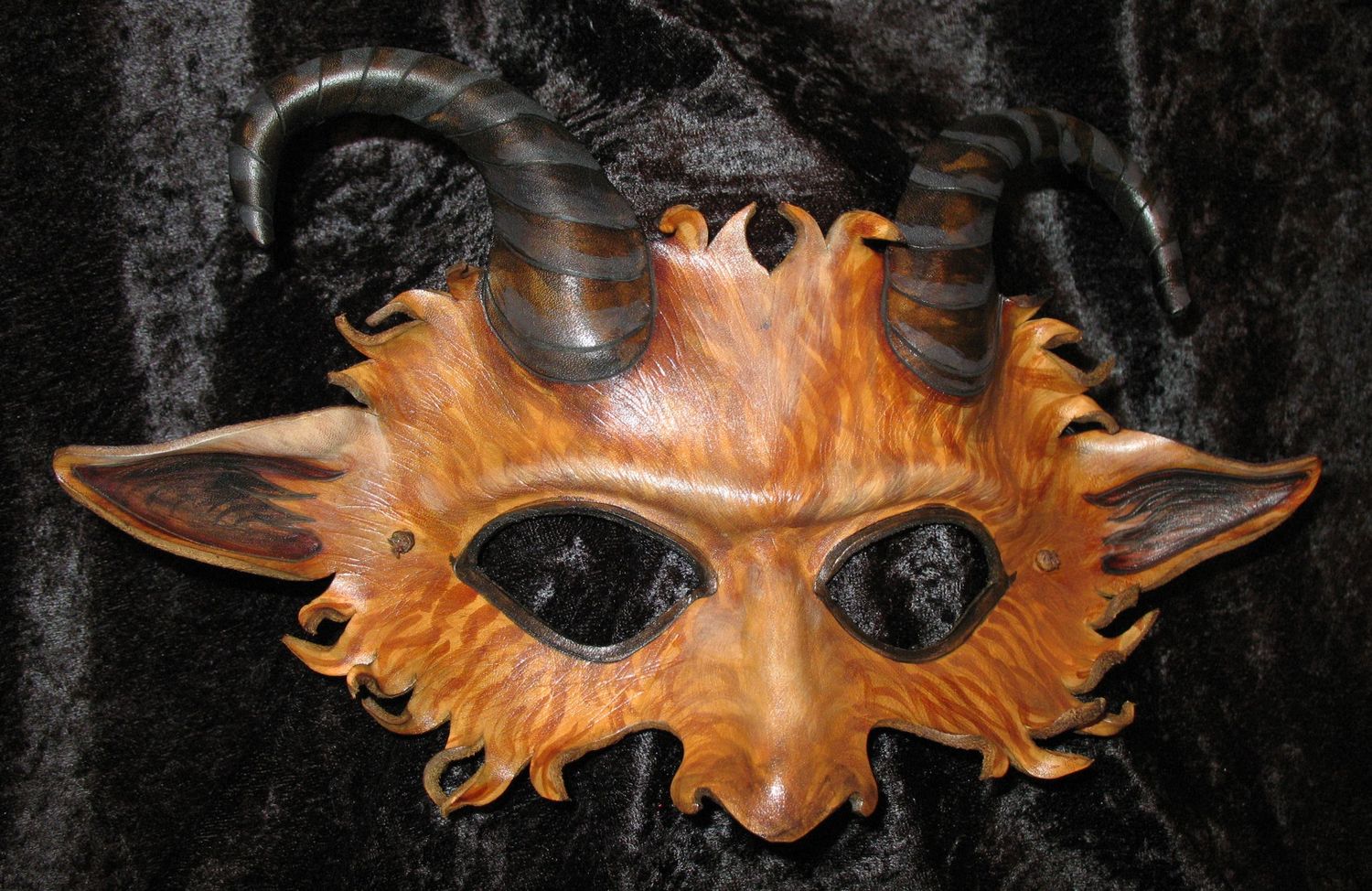Blonde & brown Satyr/Faun mask.